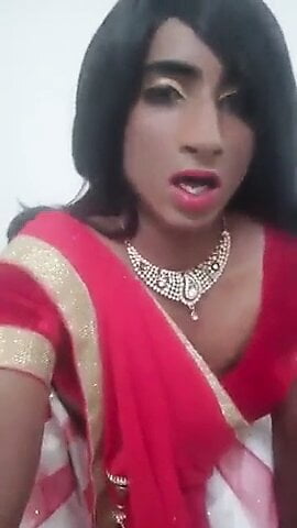 Indian gay cross dresser fucked in saree